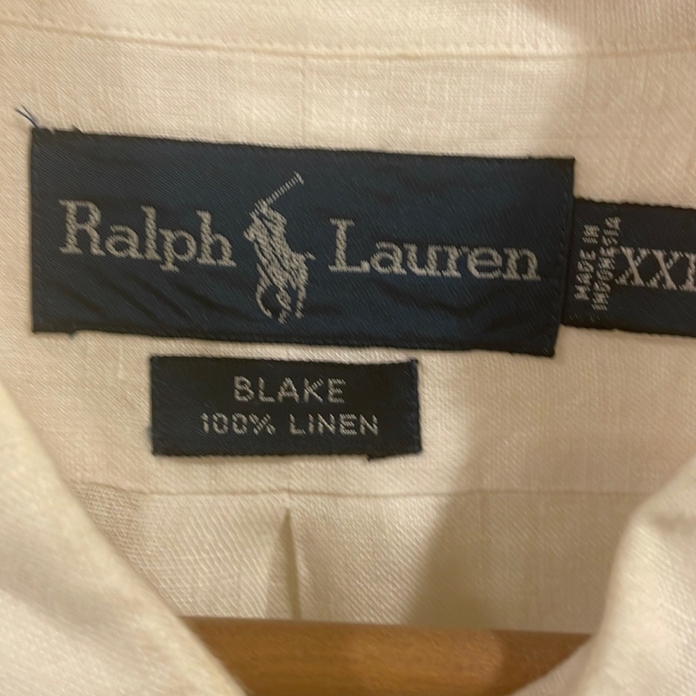 Ralph Lauren Men's Linen Shirt - Off-White